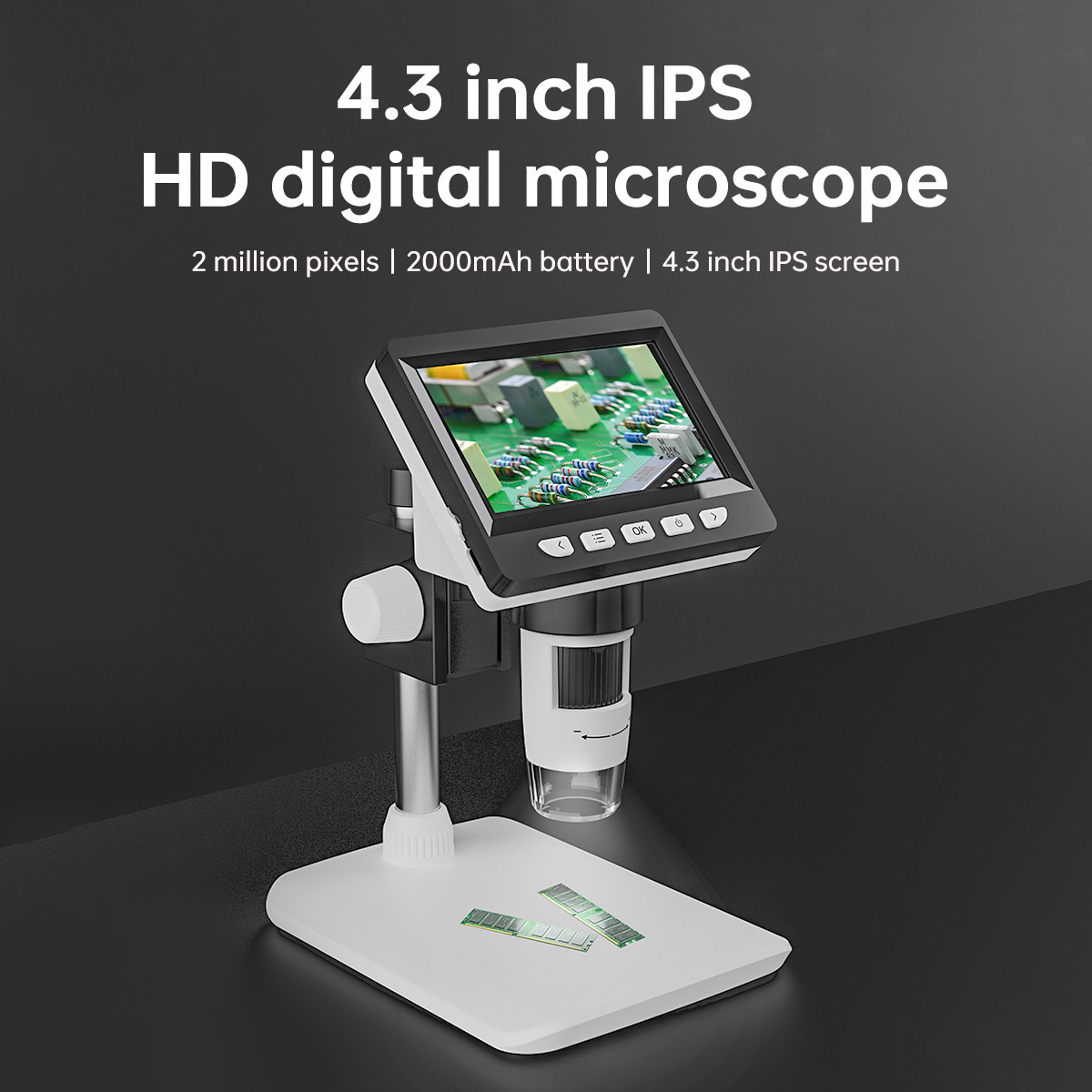 Usb Microscope Digital - 4.3 inç taşınabilir elektronik dijital mikroskop