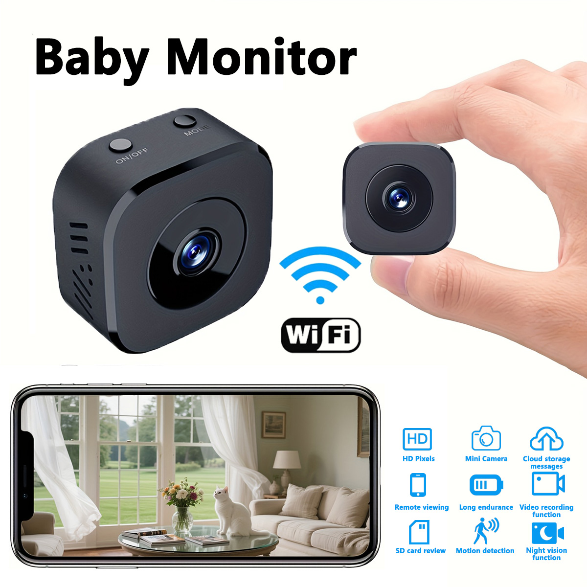 Compact Camera Mirrorless - 1080P HD Mini WiFi Kamera Kapalı