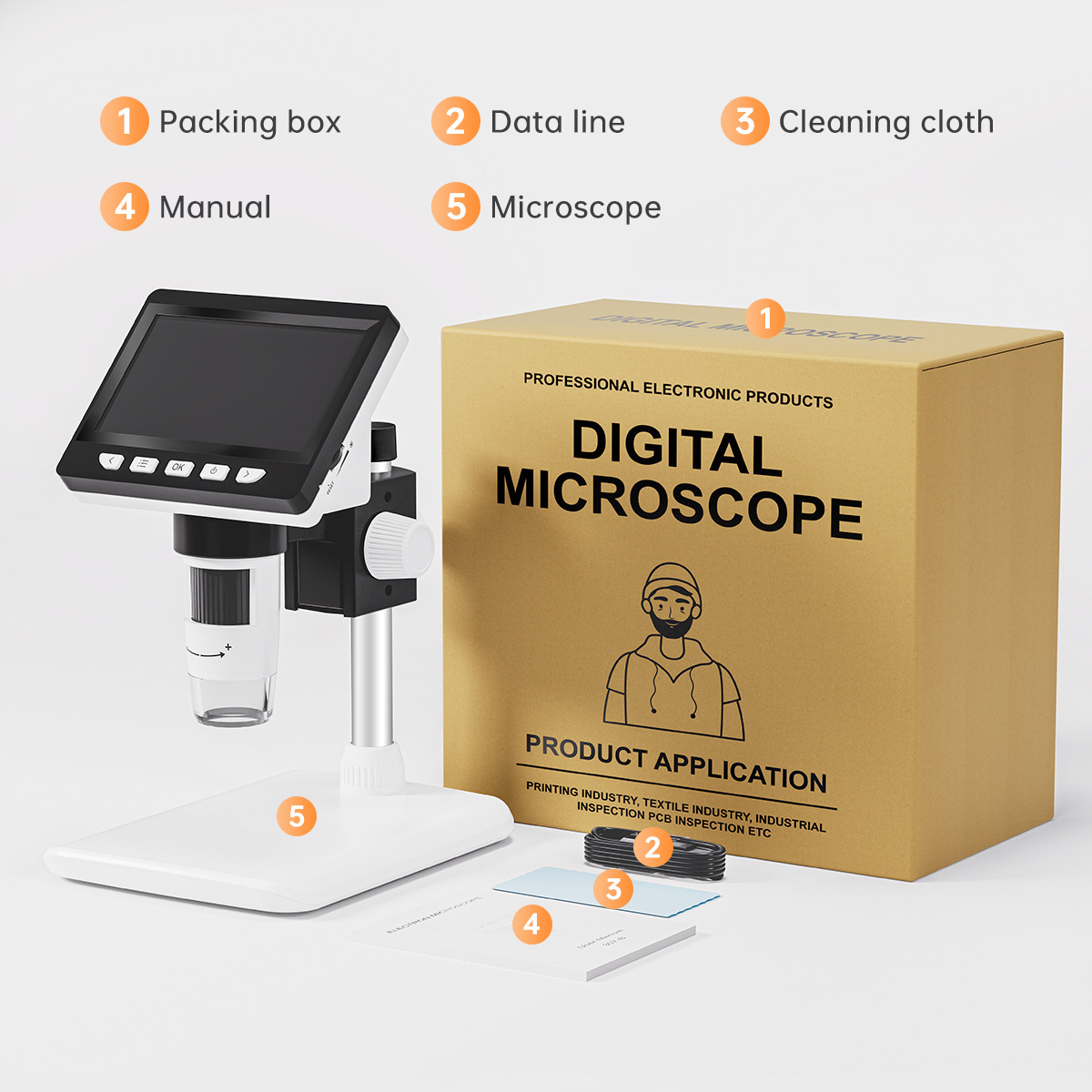 4.3 inç taşınabilir elektronik - Usb Microscope Digital incelemesi ve fiyatı